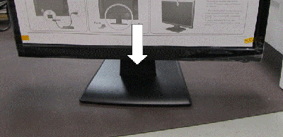 Install monitor on stand